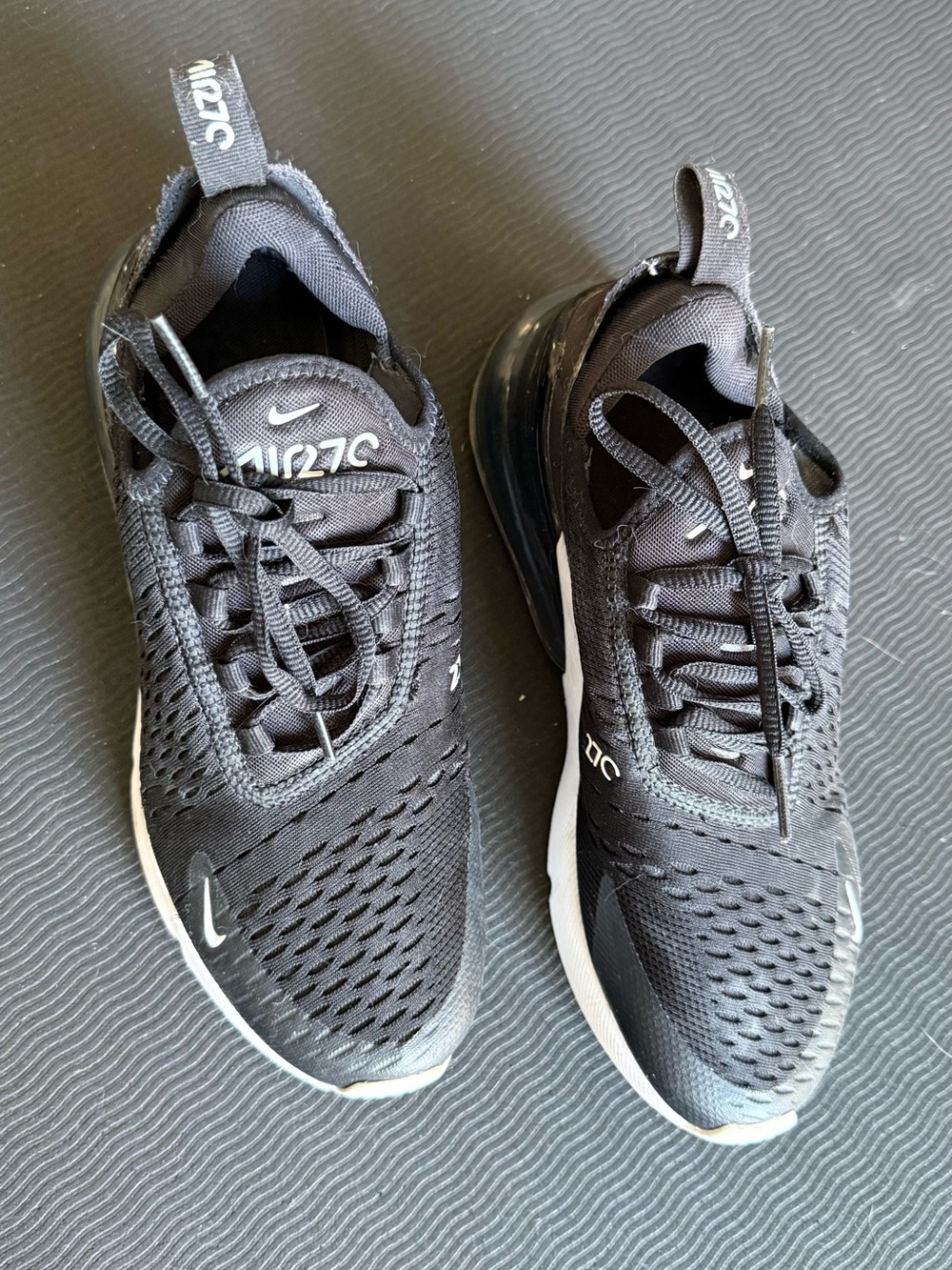 Nike Black and White Air Max 270 Sneakers - Picture 3 of 4